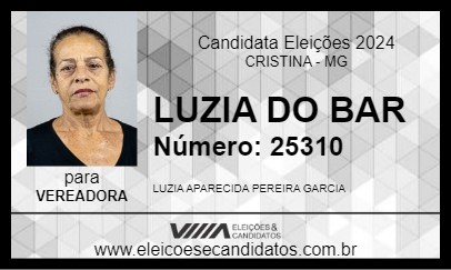 Candidato LUZIA DO BAR 2024 - CRISTINA - Eleições