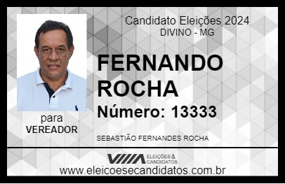 Candidato FERNANDO ROCHA 2024 - DIVINO - Eleições