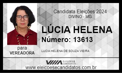 Candidato LÚCIA HELENA 2024 - DIVINO - Eleições