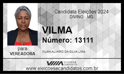 Candidato VILMA CANTORA DE DEUS 2024 - DIVINO - Eleições