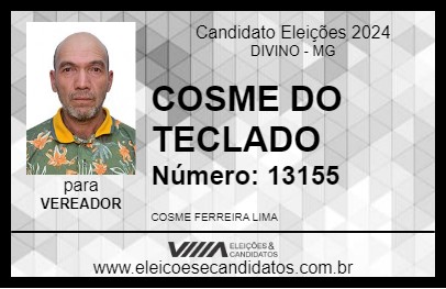 Candidato COSME DO TECLADO 2024 - DIVINO - Eleições