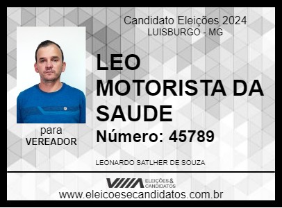 Candidato LEO MOTORISTA DA SAUDE 2024 - LUISBURGO - Eleições