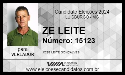 Candidato ZE LEITE 2024 - LUISBURGO - Eleições