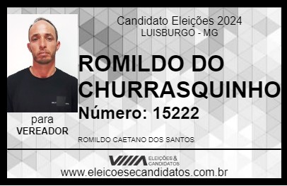 Candidato ROMILDO DO CHURRASQUINHO 2024 - LUISBURGO - Eleições