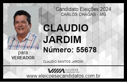 Candidato CLAUDIO JARDIM 2024 - CARLOS CHAGAS - Eleições