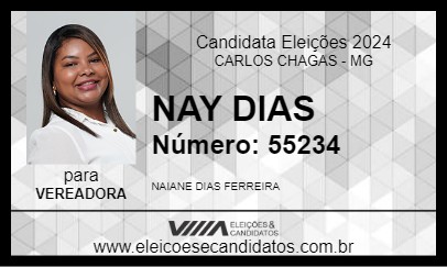 Candidato NAY DIAS 2024 - CARLOS CHAGAS - Eleições