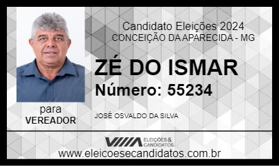 Candidato ZÉ DO ISMAR 2024 - CONCEIÇÃO DA APARECIDA - Eleições