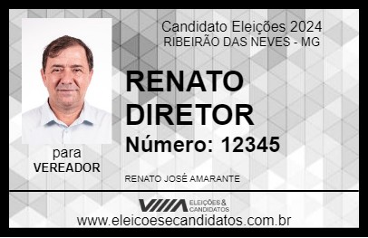 Candidato RENATO DIRETOR 2024 - RIBEIRÃO DAS NEVES - Eleições