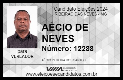 Candidato AÉCIO DE NEVES 2024 - RIBEIRÃO DAS NEVES - Eleições