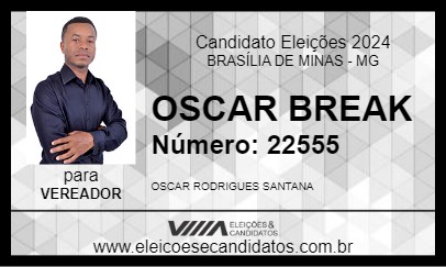 Candidato OSCAR BREAK 2024 - BRASÍLIA DE MINAS - Eleições