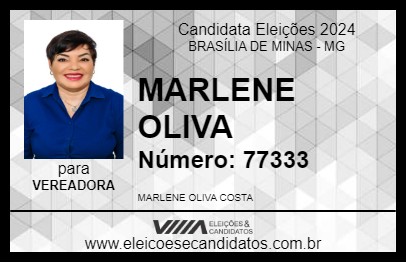 Candidato MARLENE OLIVA 2024 - BRASÍLIA DE MINAS - Eleições