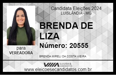 Candidato BRENDA DE LIZA 2024 - LUISLÂNDIA - Eleições