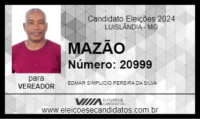 Candidato MAZÃO 2024 - LUISLÂNDIA - Eleições