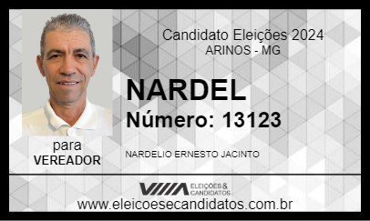 Candidato NARDEL 2024 - ARINOS - Eleições