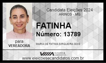 Candidato FATINHA 2024 - ARINOS - Eleições