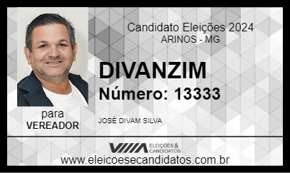 Candidato DIVANZIM 2024 - ARINOS - Eleições