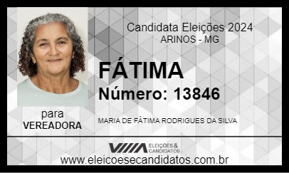 Candidato FÁTIMA 2024 - ARINOS - Eleições