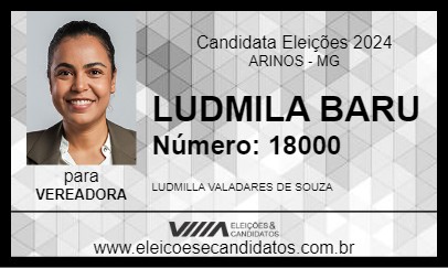 Candidato LUDMILA BARU 2024 - ARINOS - Eleições