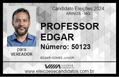 Candidato PROFESSOR EDGAR 2024 - ARINOS - Eleições