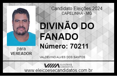 Candidato DIVINÃO DO FANADO 2024 - CAPELINHA - Eleições