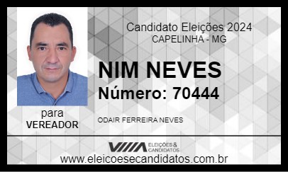 Candidato NIM NEVES 2024 - CAPELINHA - Eleições