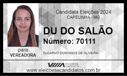 Candidato DU DO SALÃO  2024 - CAPELINHA - Eleições