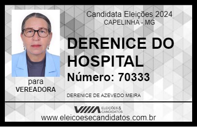 Candidato DERENICE DA SAÚDE 2024 - CAPELINHA - Eleições