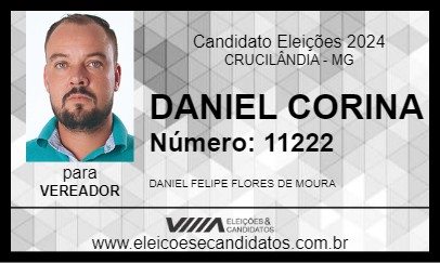 Candidato DANIEL CORINA 2024 - CRUCILÂNDIA - Eleições