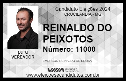 Candidato REINALDO DO PEIXOTOS 2024 - CRUCILÂNDIA - Eleições