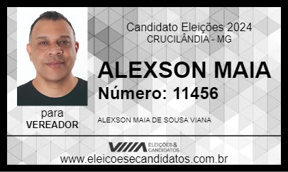 Candidato ALEXSON MAIA 2024 - CRUCILÂNDIA - Eleições