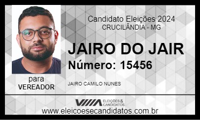 Candidato JAIRO DO JAIR 2024 - CRUCILÂNDIA - Eleições