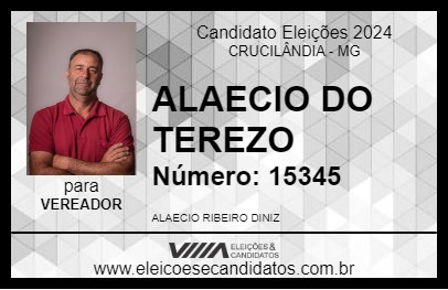 Candidato ALAECIO DO TEREZO 2024 - CRUCILÂNDIA - Eleições