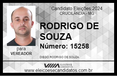 Candidato RODRIGO DE SOUZA 2024 - CRUCILÂNDIA - Eleições