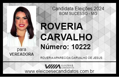 Candidato ROVERIA  CARVALHO  2024 - BOM SUCESSO - Eleições