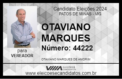 Candidato OTAVIANO MARQUES 2024 - PATOS DE MINAS - Eleições