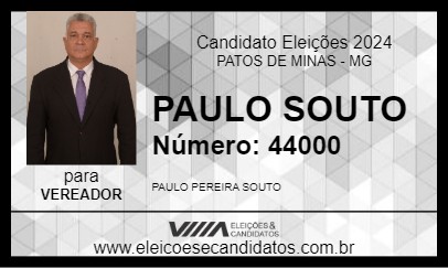 Candidato PAULO SOUTO 2024 - PATOS DE MINAS - Eleições