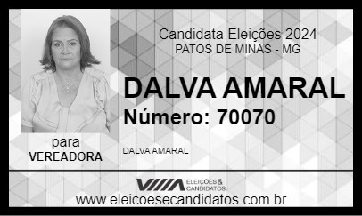 Candidato DALVA AMARAL 2024 - PATOS DE MINAS - Eleições