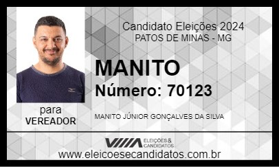 Candidato MANITO 2024 - PATOS DE MINAS - Eleições