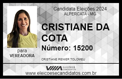 Candidato CRISTIANE DA COTA 2024 - ALPERCATA - Eleições