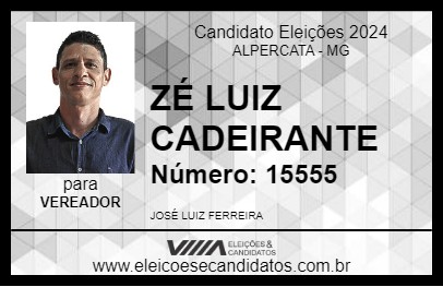 Candidato ZÉ LUIZ CADEIRANTE 2024 - ALPERCATA - Eleições