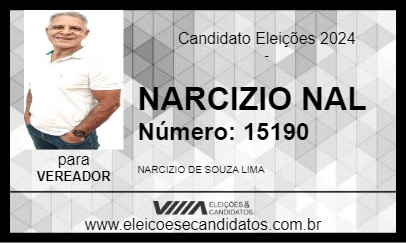 Candidato NARCIZIO NAL 2024 - ALPERCATA - Eleições