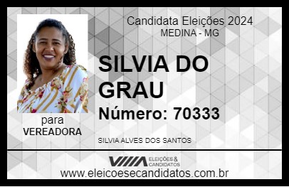 Candidato SILVIA DO GRAU 2024 - MEDINA - Eleições