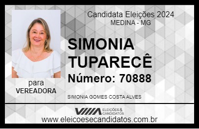 Candidato SIMONIA TUPARECÊ 2024 - MEDINA - Eleições