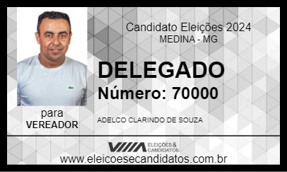 Candidato DELEGADO 2024 - MEDINA - Eleições