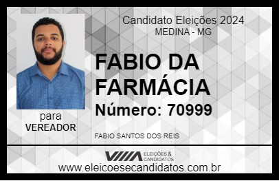 Candidato FABIO DA FARMÁCIA 2024 - MEDINA - Eleições