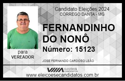 Candidato FERNANDINHO DO NONÔ 2024 - CÓRREGO DANTA - Eleições