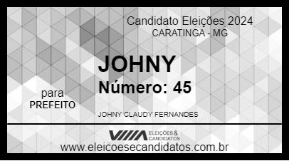 Candidato JOHNY 2024 - CARATINGA - Eleições