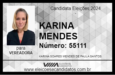 Candidato KARINA MENDES 2024 - CARATINGA - Eleições