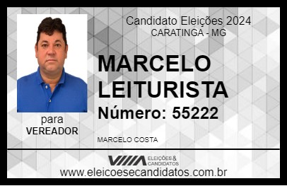 Candidato MARCELO LEITURISTA 2024 - CARATINGA - Eleições