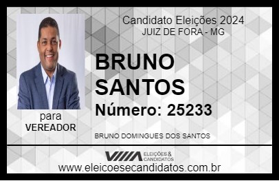 Candidato BRUNO SANTOS 2024 - JUIZ DE FORA - Eleições